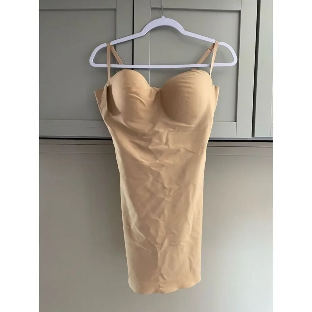 SKIMS with Straps Nude Shaped Bodycon Dress size L